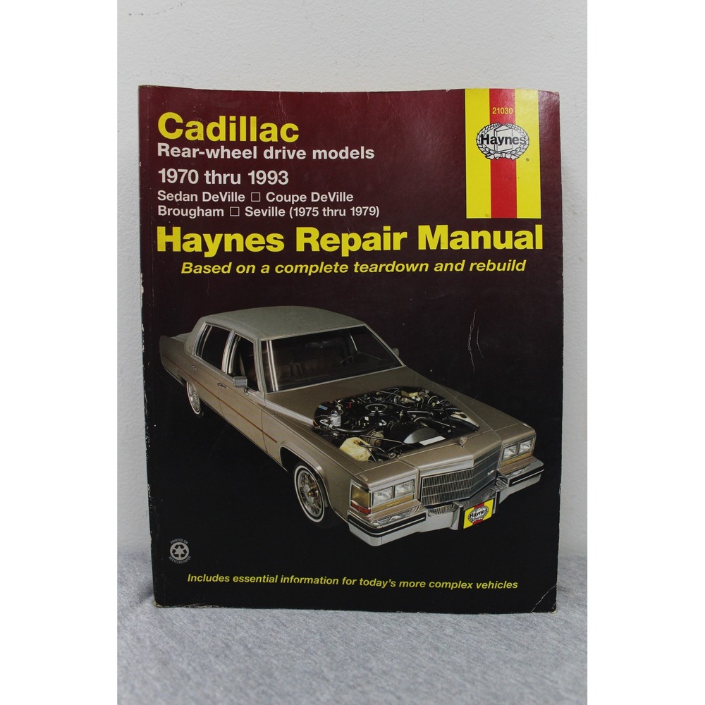 Haynes Cadillac Repair Manual RWD 1970-1993 DeVille Brougham Seville 21030